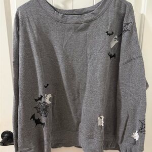 Maurices Charcoal Sweatshirt with Halloween Motif